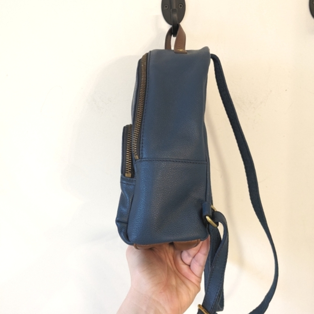Fossil Blue Leather Studded Mini Backpack - Picture 2 of 12